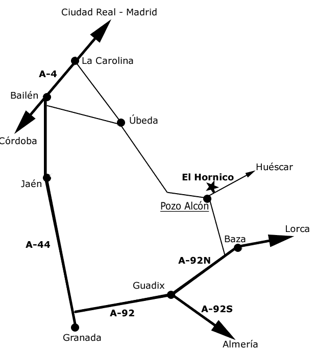 mapa El Hornico